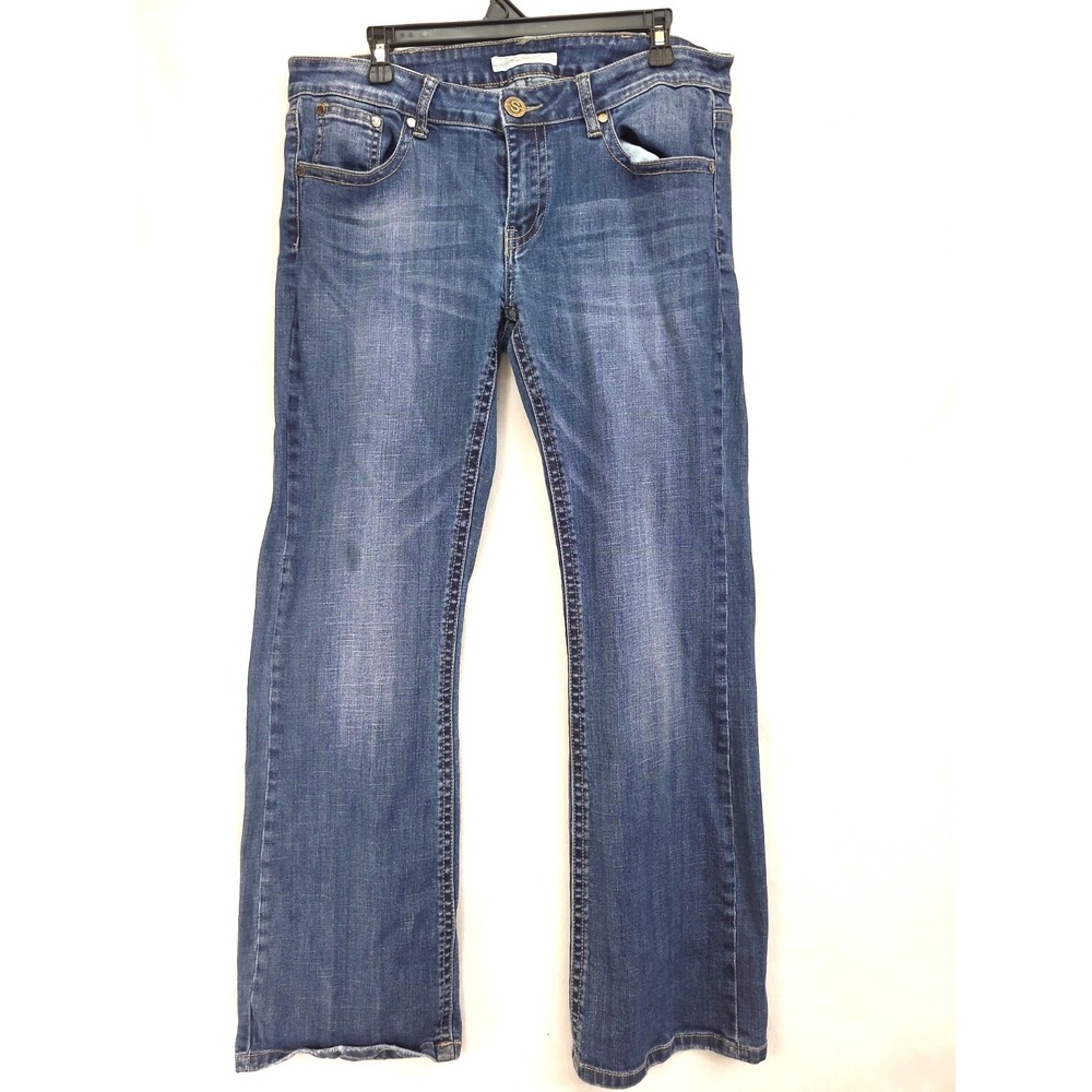 Vintage Stetson Bootcut Jeans Women 16 Y2K Western Rodeo Cowgirl Core Denim Blue